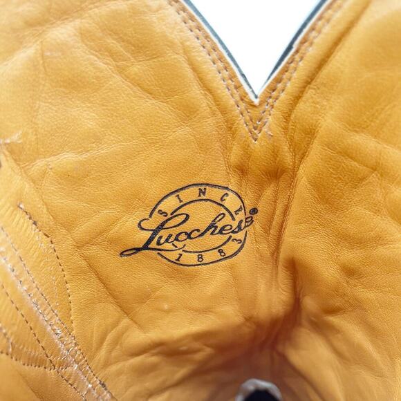 NWOB Lucchese Gray Brown Ornate Studded Snip Toe Western Cowgirl Boot size 6.5 - Picture 11 of 12